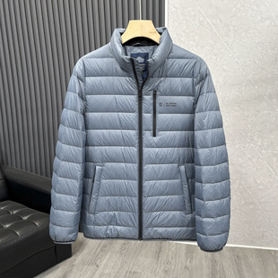 羽绒服 品牌撤柜秋冬立领轻便羽绒外套男薄款 轻薄防水 90白鸭绒