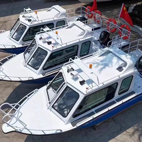 6.5米铝合金加厚快艇豪华游艇半蓬海钓钓鱼船旅游观光专业休闲艇