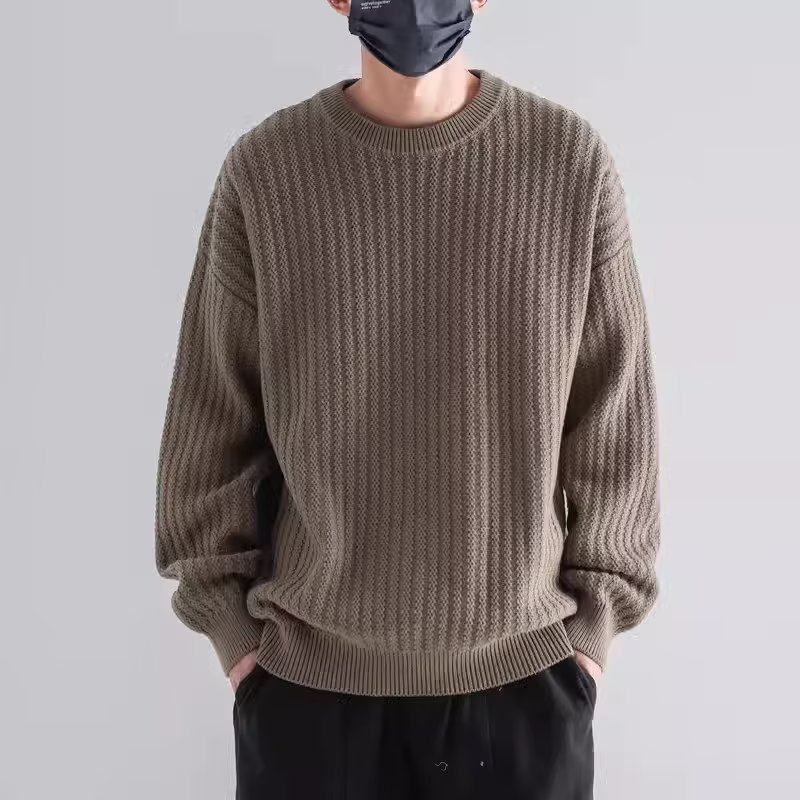 毛衣男士宽松慵懒风仿羊绒针织衫