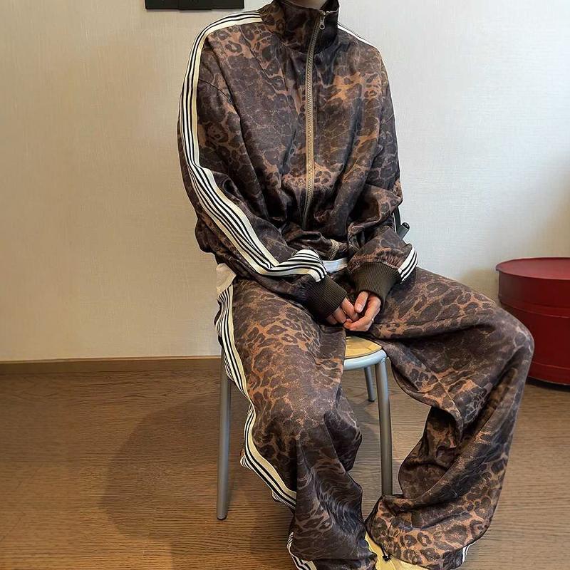 秋季条纹运动痞帅裤子外套帅气