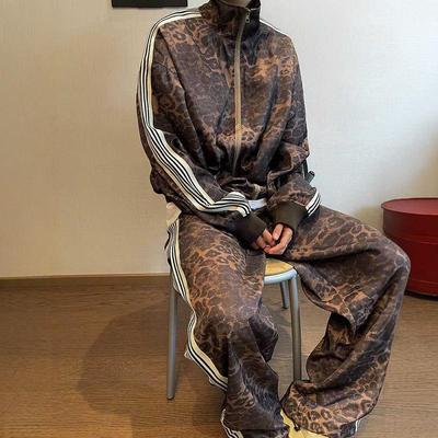 秋季条纹运动痞帅裤子外套帅气