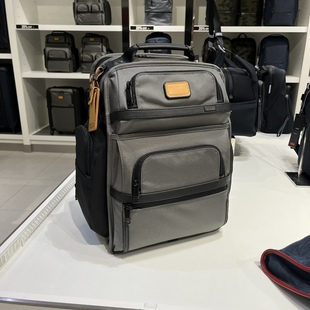 Tumi途明Alpha3男士 Pack弹道尼龙搭牛皮15寸电脑刻字 双肩包Brief