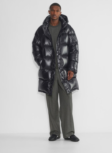 Aritzia TNA Super PUFF™亮面男士长款羽绒服90%鹅绒-40度保暖