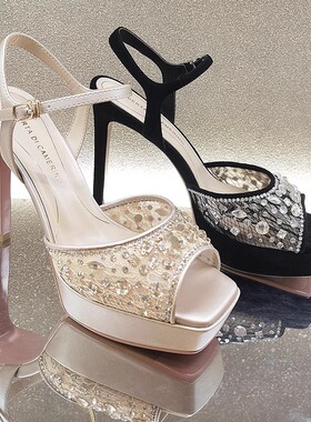 皇冠专柜正品Roberta诺贝达女鞋RM237512高跟扣带夏款凉鞋高跟鞋