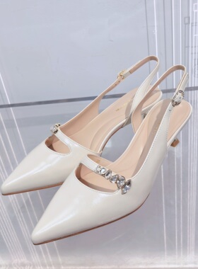 皇冠专柜正品Roberta诺贝达女鞋RM257902 25夏款优雅水钻细跟凉鞋