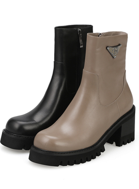 皇冠专柜正品Roberta诺贝达22冬舒适优雅时装靴粗跟短靴RA228821