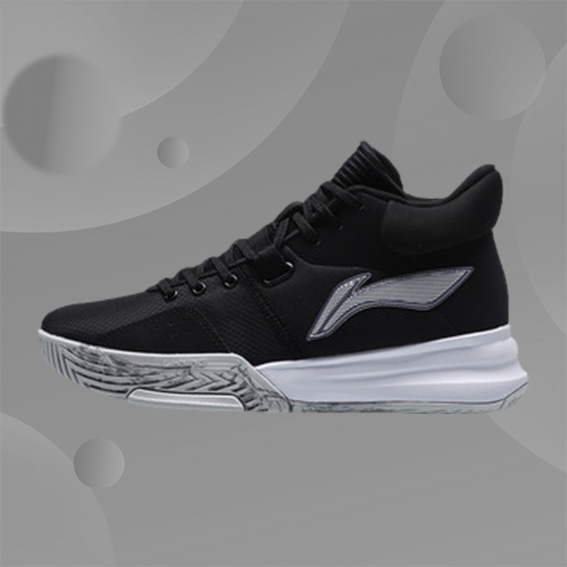 李宁加绒减震回弹中帮篮球场地鞋