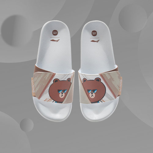 中国李宁男女同款布朗熊拖鞋