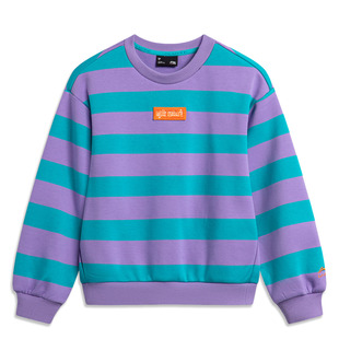 女童运动生活系列条纹圆领宽松卫衣YWDT272 冬季 Lining 李宁正品