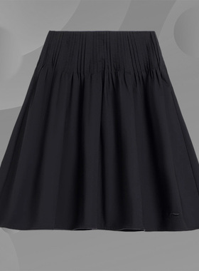 Lining/李宁正品女子时尚潮流褶皱休闲宽松高腰中长款裙子ASKS020