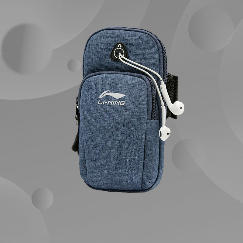 李宁跑步手机包男女通用手机袋健身手腕包苹果华为臂包中ABDN102