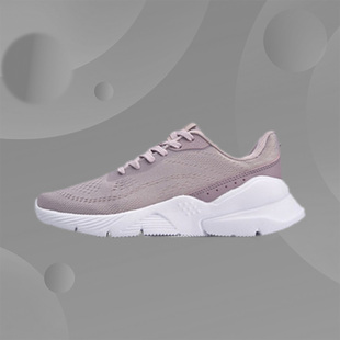 李宁休闲女鞋新款Heather III轻便透气网面网布系带运动鞋AGCP054