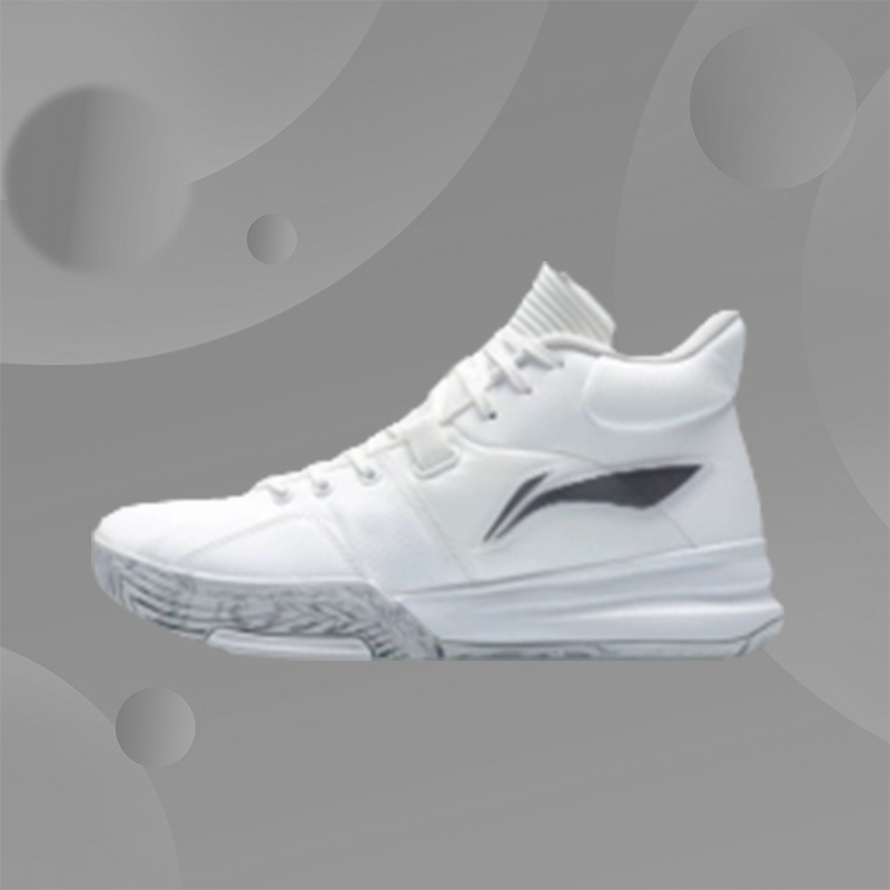 李宁正品高帮男鞋耐磨减震防滑保暖白色运动鞋透气篮球鞋ABPQ039