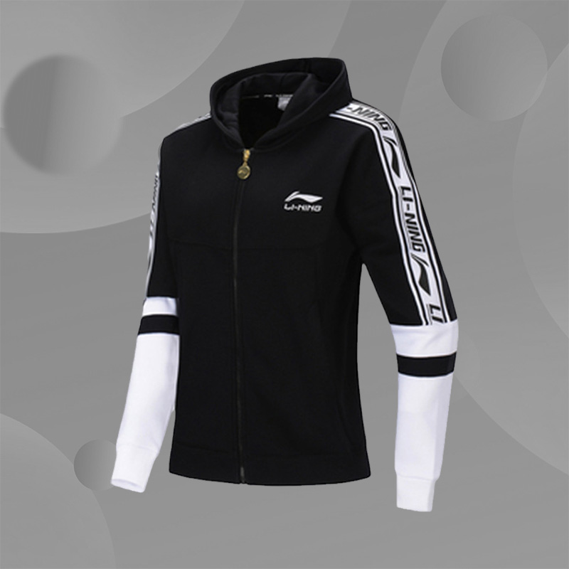 李宁女款开衫冬季加绒保暖宽松型