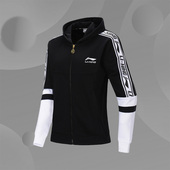 系列女加绒保暖宽松型开衫 李宁女款 运动时尚 冬季 卫衣AWDP536 开衫