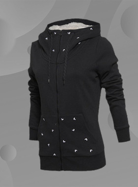 Lining/李宁正品女子新款运动休闲舒适开衫连帽卫衣外套AWDL358