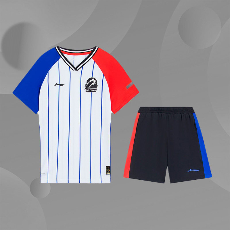 正品李宁童装夏款男童速干运动 套装中大童足球训练服YATS021