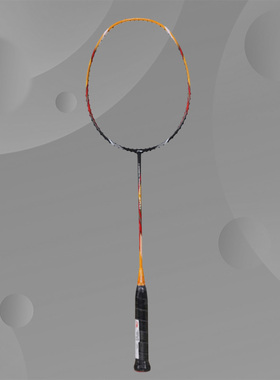 李宁初学者能量系列羽拍全碳素训练单拍轻球拍A700灰金AYPP052