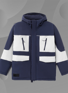 李宁新款BADFIVE篮球系列男子宽松型冬季防风保暖中棉服AFMR489