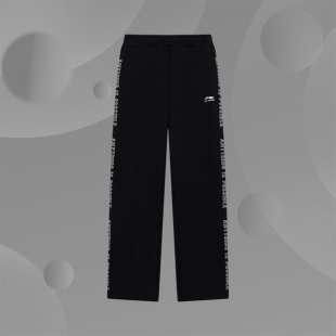 潮流加绒保暖舒适直筒长裤 女子运动休闲时尚 AKLSG90 新款 李宁正品