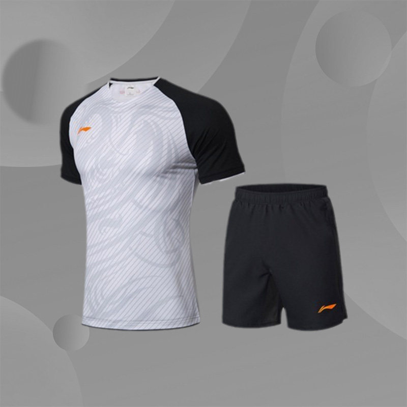 正品Lining/李宁19夏季足球系列男子帅气凉爽运动比赛服AATN053