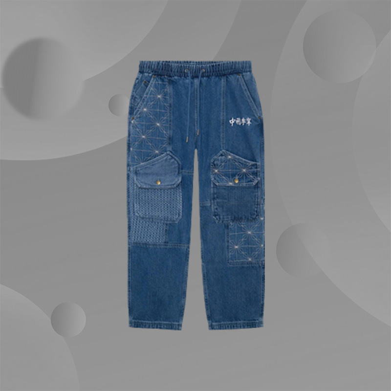 李宁时装周男子直筒运动休闲长裤