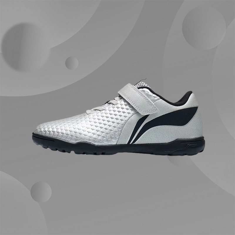 李宁童鞋 秋季款 男儿童魔术贴足球鞋防滑皮革运动鞋YKGR010