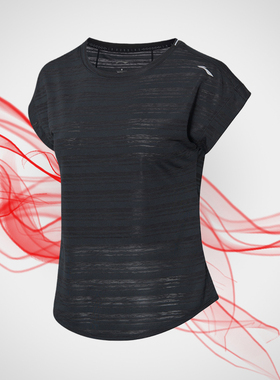 正品19夏李宁跑步系列女子短袖T恤ATSP108