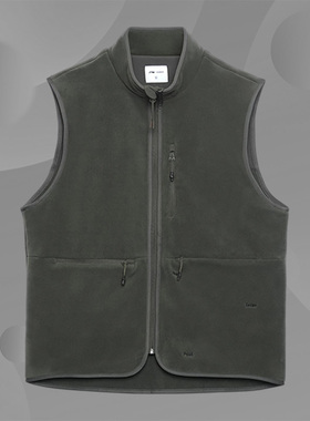 Lining/李宁正品x Soulland联名系列男子保暖摇粒绒马甲AMDS095