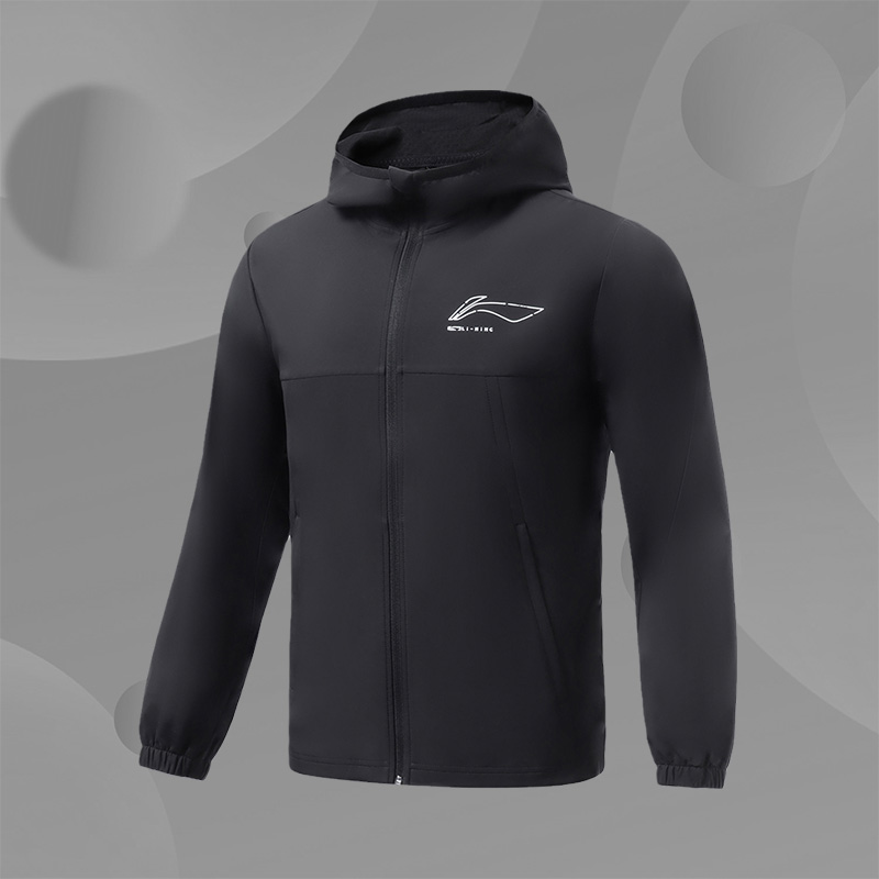 李宁运动风衣男子秋季新款梭织健身透气开衫运动外套AFDR763