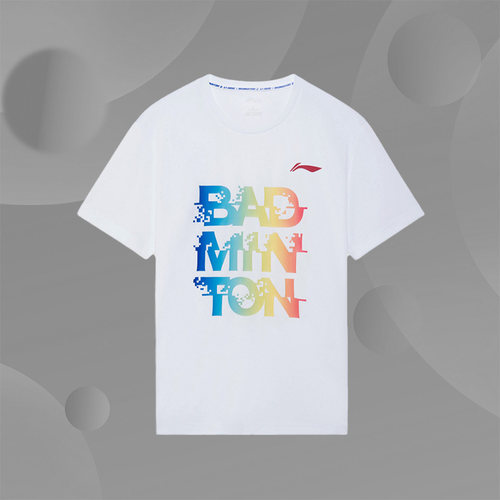 李宁夏季新款男子速干透气跑步休闲运动短袖文化衫T恤AHSS471