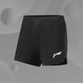 跑步系列帅气反光梭织运动裤 新款 AKSR306 女士 李宁运动短裤