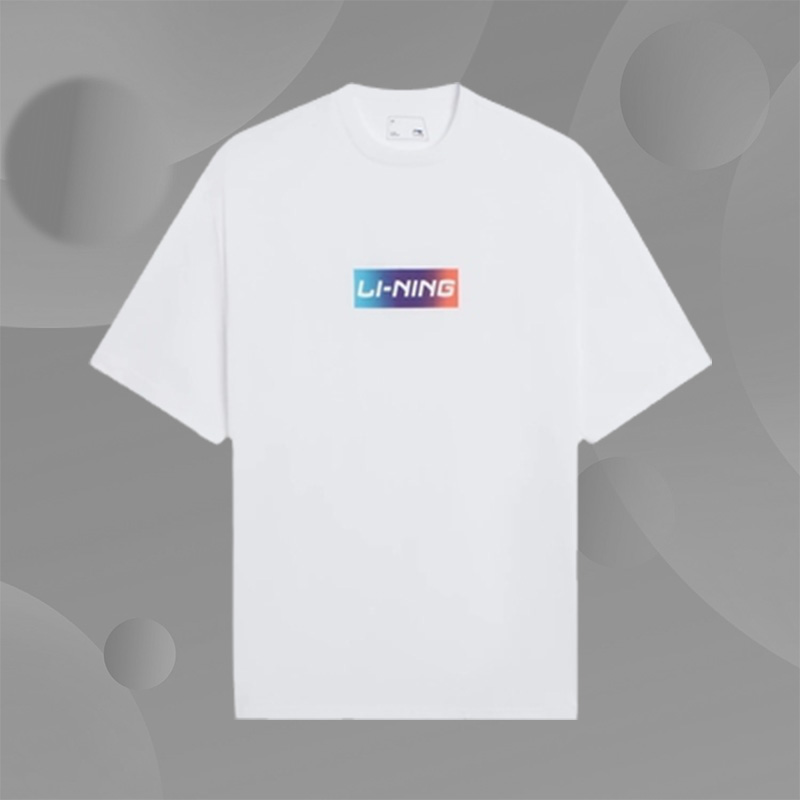 正品李宁夏季短袖T恤男女休闲经典舒适运动文化衫T恤 AHSSC17