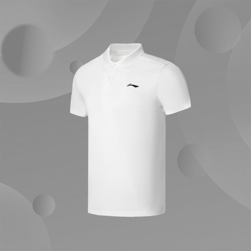 李宁短袖男装夏新款翻领透气POLO衫休闲网球运动T恤APLS069-8