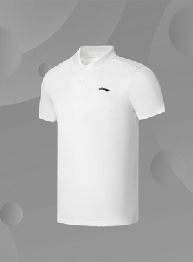 李宁短袖男装夏新款翻领透气POLO衫休闲网球运动T恤APLS069-8