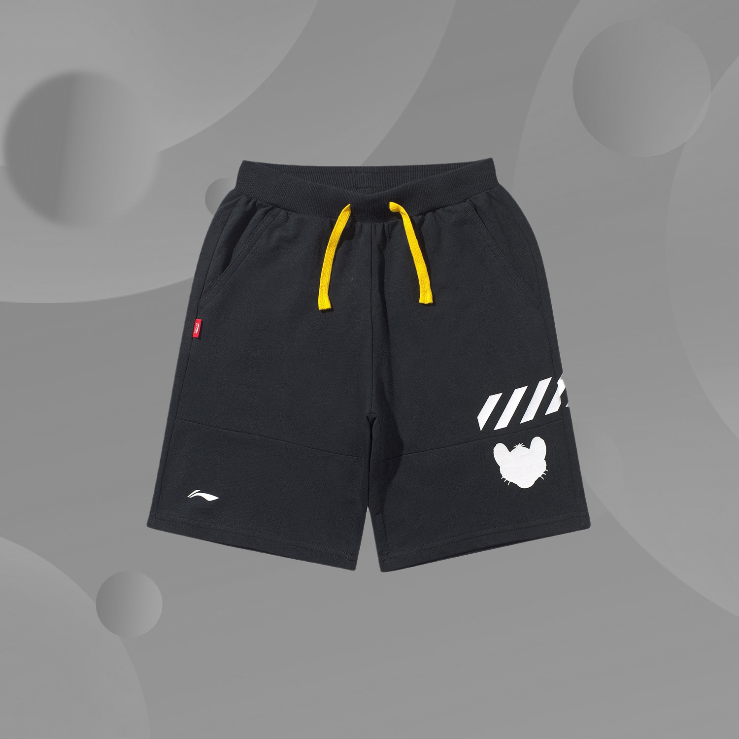 李宁童装儿童短裤五分裤子男童长隆联名款运动裤柔软舒适YKSQ215