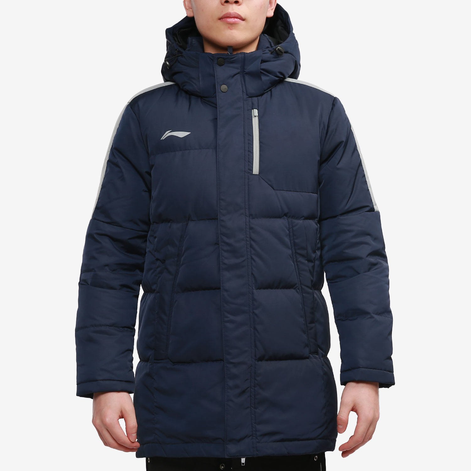 LINING李宁正品18冬季足球系列 男子 修身 中羽绒服 AYMN077