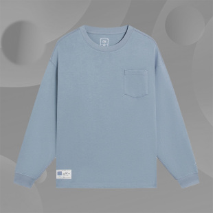 T恤衫 李宁正品 单口袋圆领长袖 男子运动休闲简约时尚 AHSS751 新款