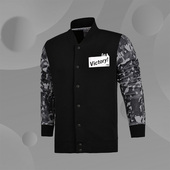 无帽卫衣AWDM349 系列棒球开衫 中国李宁透气休闲秋款 男子运动时尚