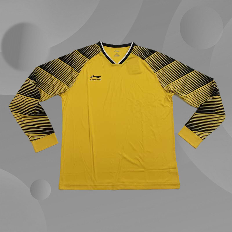李宁男子长袖T恤舒适透气足球守门员服休闲运动上衣AAYP021