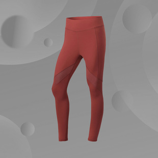 AULQ094 训练系列瑜伽女中腰健身平口紧身运动长裤 李宁正品 紧身裤