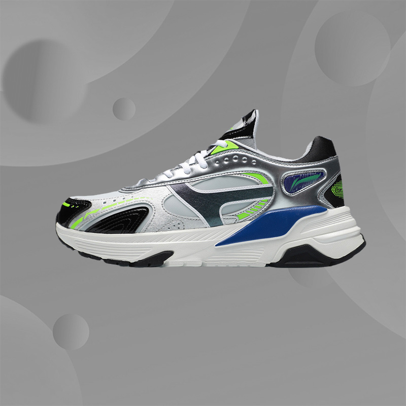 冬新款男鞋李宁奔腾92情侣老爹鞋休闲鞋板鞋女鞋AGCQ197