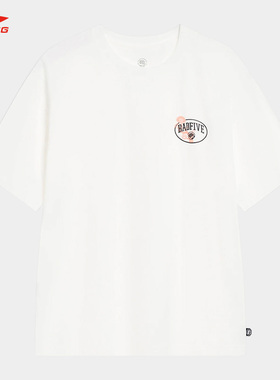 Lining/李宁正品反伍BADFIVE男子时尚潮流休闲宽松短袖T恤AHST507