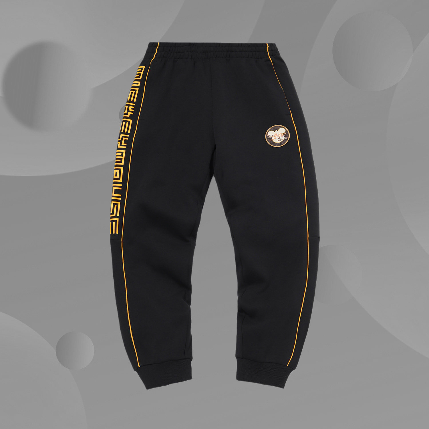 李宁正品 冬季新款米奇男子时尚休闲透气收口运动长裤