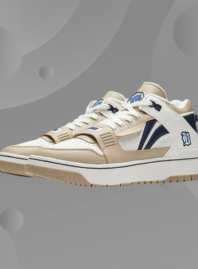 李宁正品新款男子运动休闲反伍BADFIVE时尚中帮板鞋ABCS057-1-2