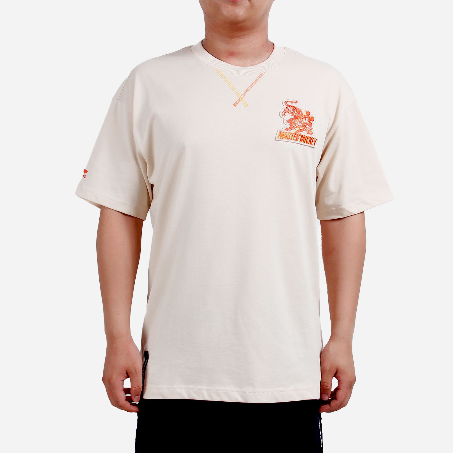 李宁短袖T恤男夏季新款米奇武林米笈鼠年限定文化衫AHSQ249