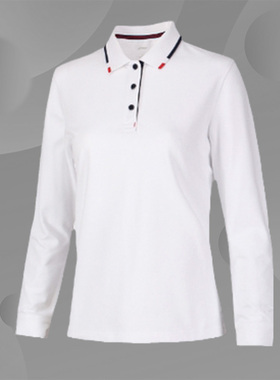 李宁正品时尚同款女式长袖运动T恤POLO衫纯色ATLR110