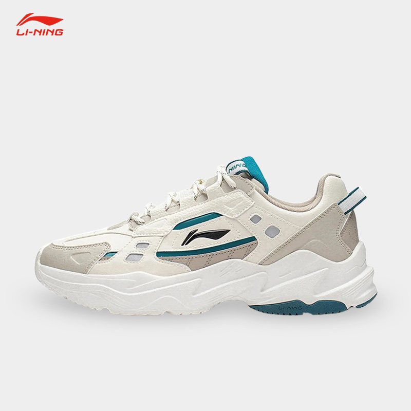 Lining/李宁正品男子时尚复古反光舒适透气减震运动休闲鞋AGCS417