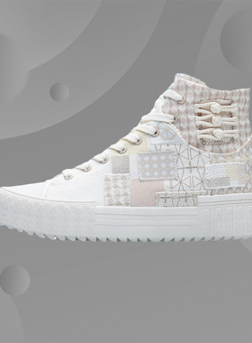 李宁男女鞋新款CF悟行系列高帮经典休闲鞋帆布鞋板鞋AGCR490