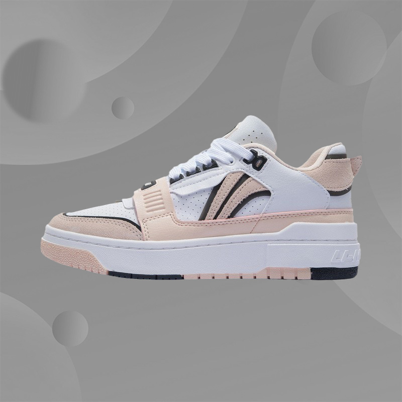 中国李宁篮球系列女子篮球文化鞋透气拼接绑带运动鞋女款ABCS004